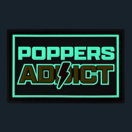 POPPERS ADDICT tag with Velcro
