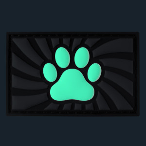 Tag Paw con velcro Grigio