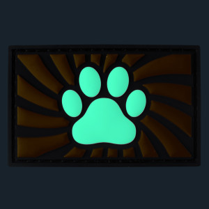 Orange Velcro Paw Tag