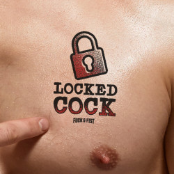Tijdelijke tatoeage Locked Cock 9 x 6,5 cm