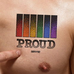 Temporäres Tattoo „Proud“, 9 x 8,5 cm