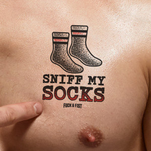 Tatuagem temporária «Sniff my Socks» 9 x 7 cm