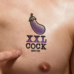 XXL Cock Temporary Tattoo, 9 x 5 cm
