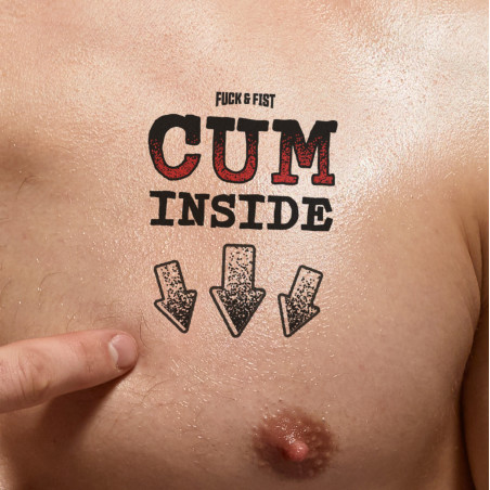 Temporäres Tattoo „Cum Inside“, 8,5 x 7 cm