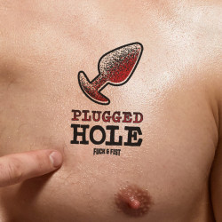 Tatuaggio temporaneo "Plugged Hole" 9 x 6 cm