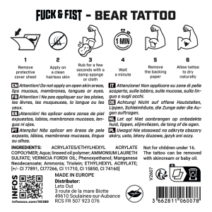 Tatuaggio temporaneo Orso 9 x 6 cm
