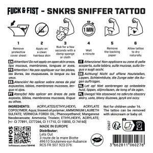 Snkrs Sniffer Temporary Tattoo, 9 x 8.5 cm